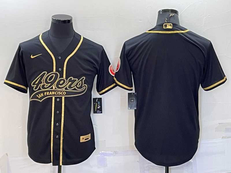Men's San Francisco 49ers Blank Black Gold With Patch Cool Base Stitched Baseball Jersey,We sell and wholesale Men's San Francisco 49ers Blank Black Gold With Patch Cool Base Stitched Baseball Jersey on line form chian!